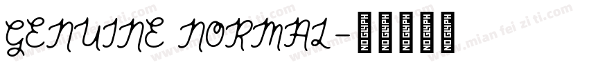 GENUINE NORMAL字体转换